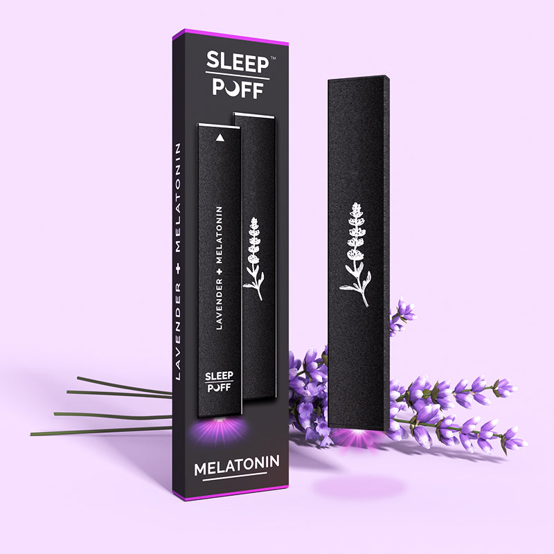 instant sleep device vape Puff Lavender | Melatonin Aromatherapy Diffuser + Sleep Aid Type:Closed Pod Kit Color:Black / Azure Resin Disposables Under $10 –